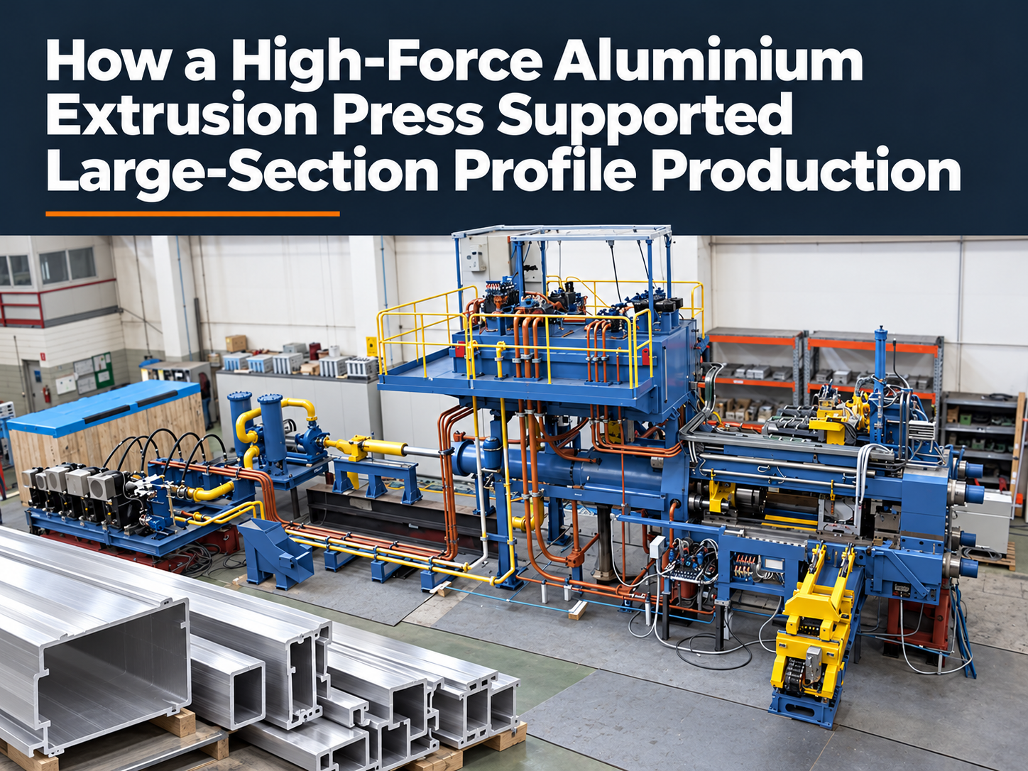 how a high force aluminium extrusion press supported large section profile production