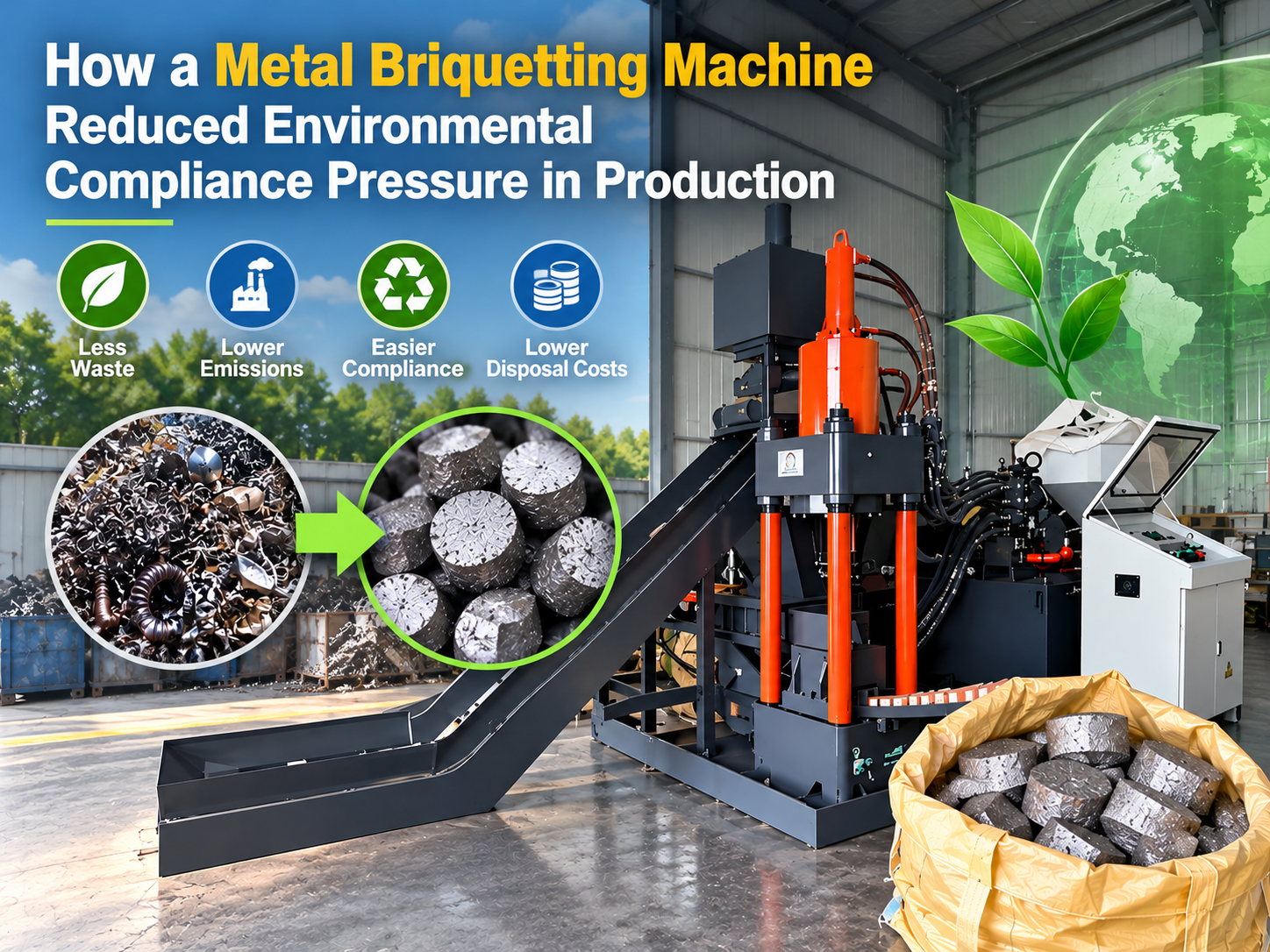 how a metal briquetting machine reduced environmental compliance pressure in production