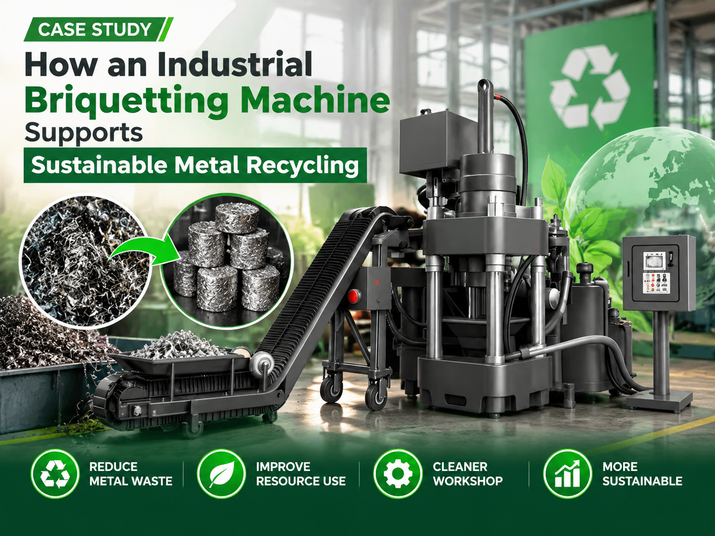 how an industrial briquetting machine supports sustainable metal recycling