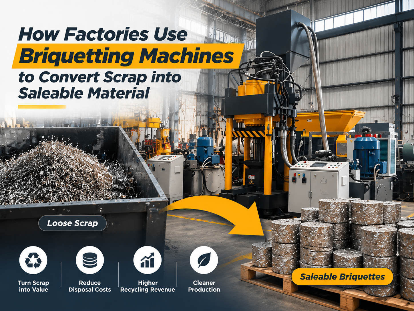 how factories use briquetting machines to convert scrap into saleable material a comprehen