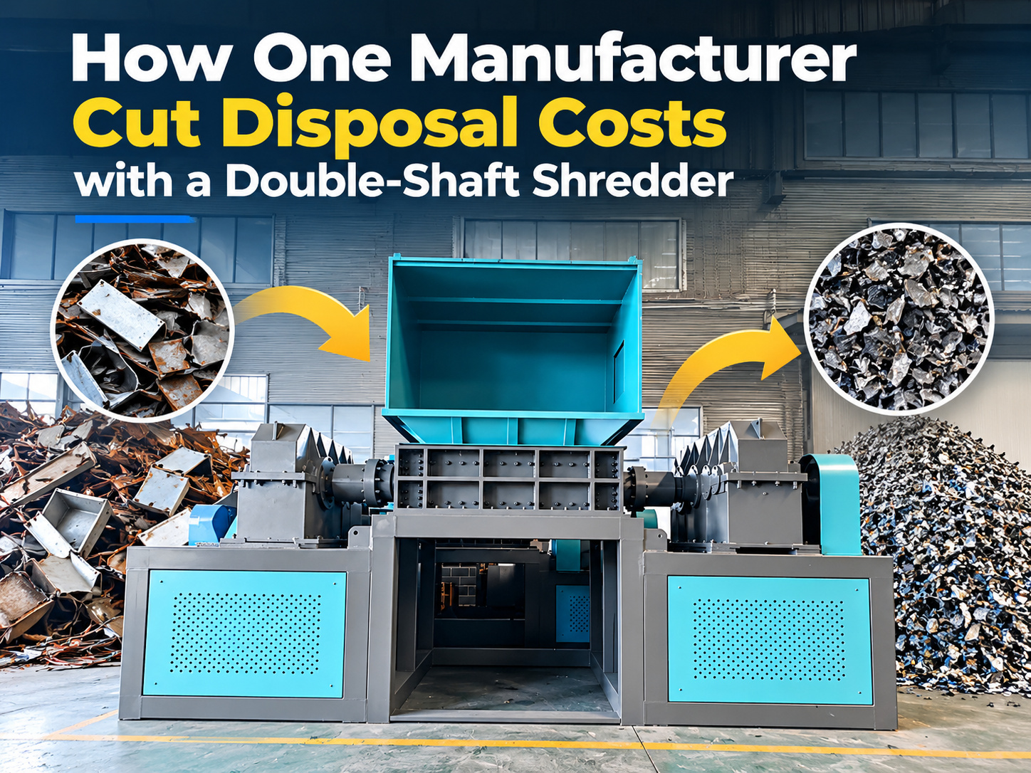 how one manufacturer cut disposal costs with a double shaft shredder a harsle case study