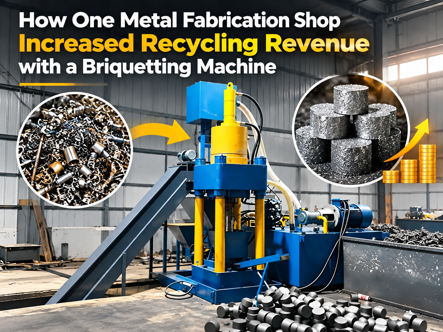 how one metal fabrication shop increased recycling revenue with a briquetting machine