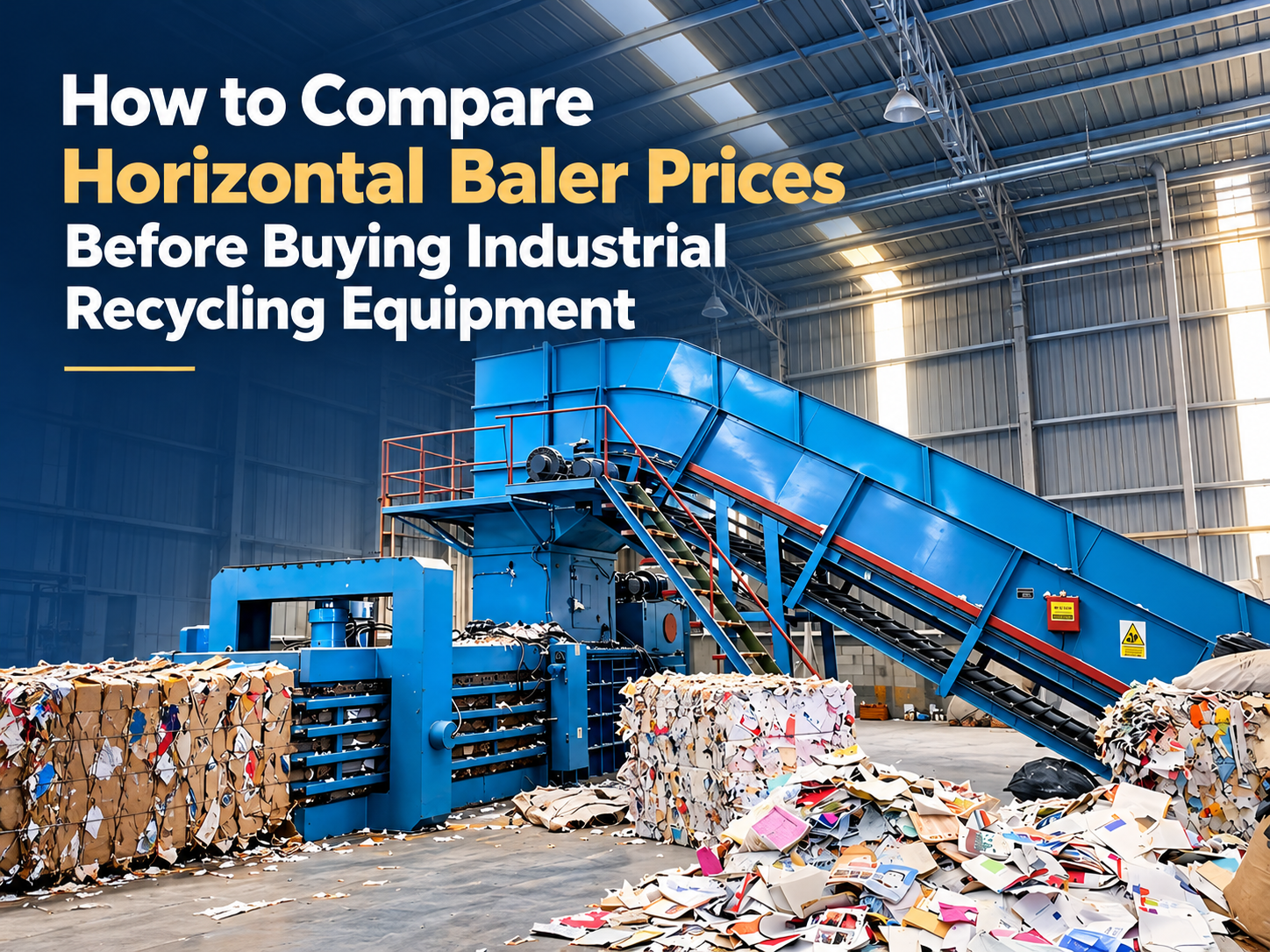 how to compare horizontal baler prices before buying industrial recycling equipment