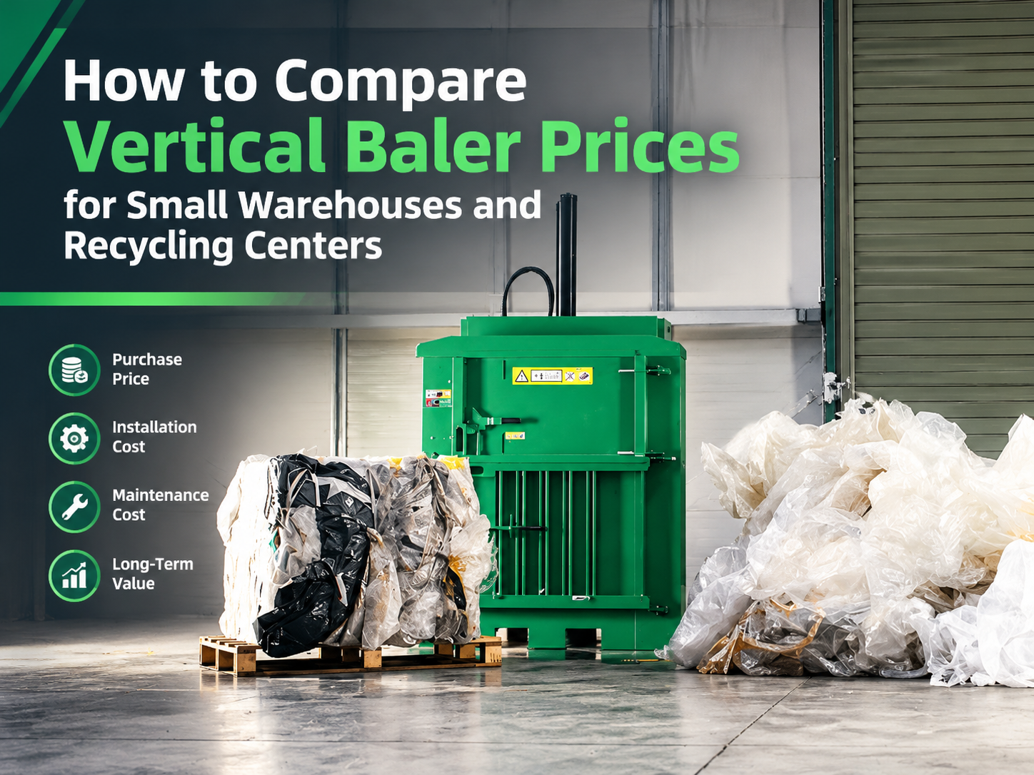 how to compare vertical baler prices for small warehouses and recycling centers