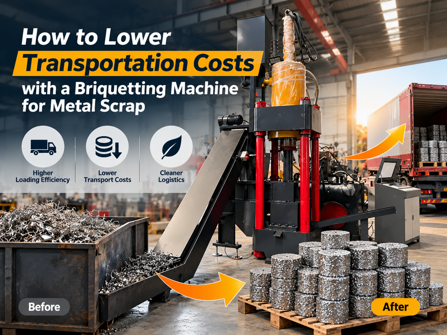 how to lower transportation costs with a briquetting machine for metal scrap a comprehensi