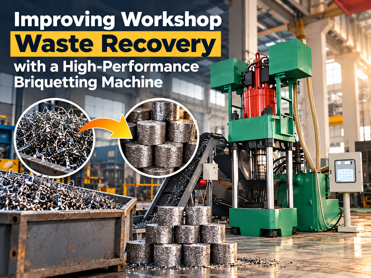 improving workshop waste recovery with a high performance briquetting machine