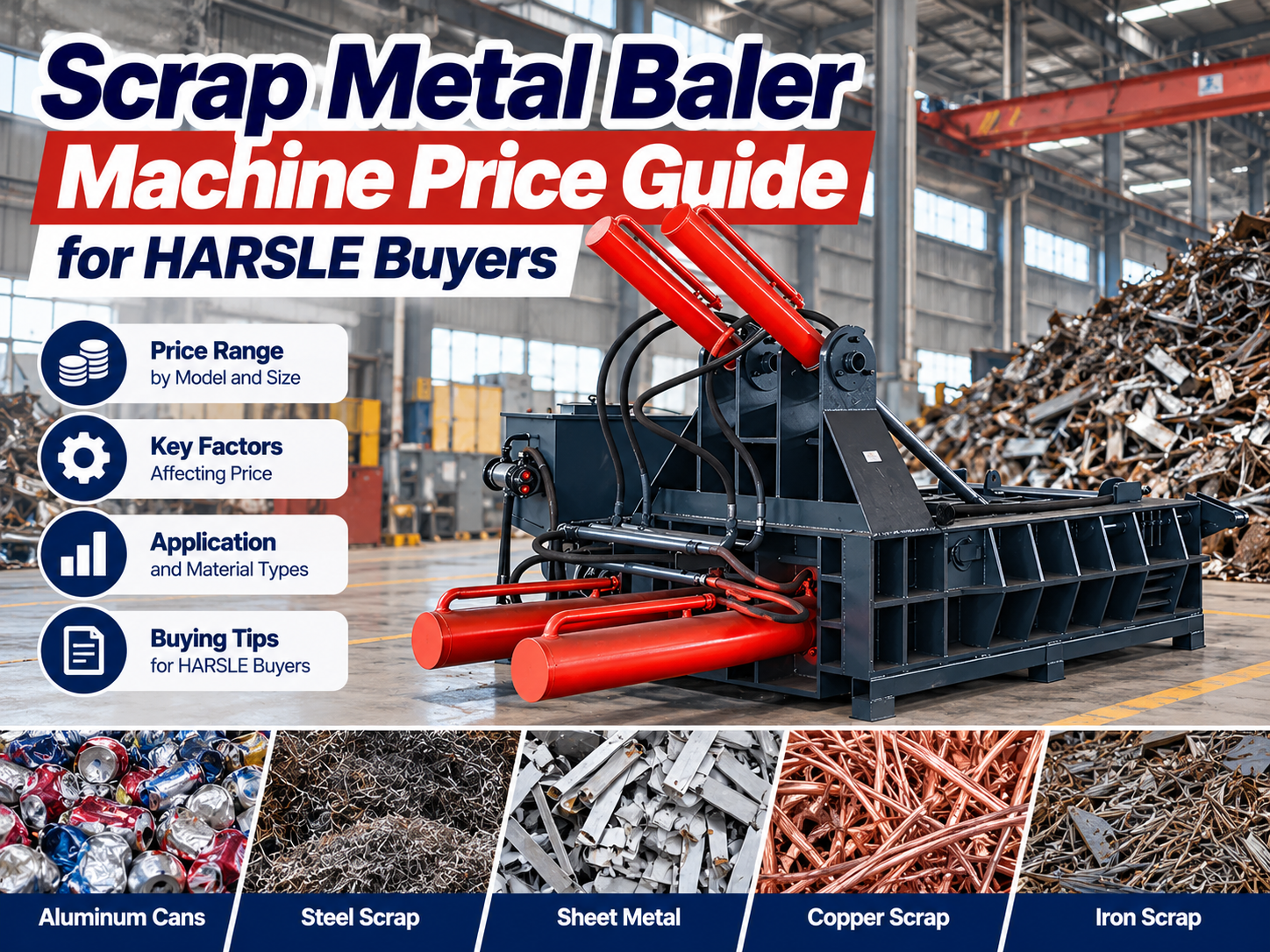 scrap metal baler machine price guide for harsle buyers
