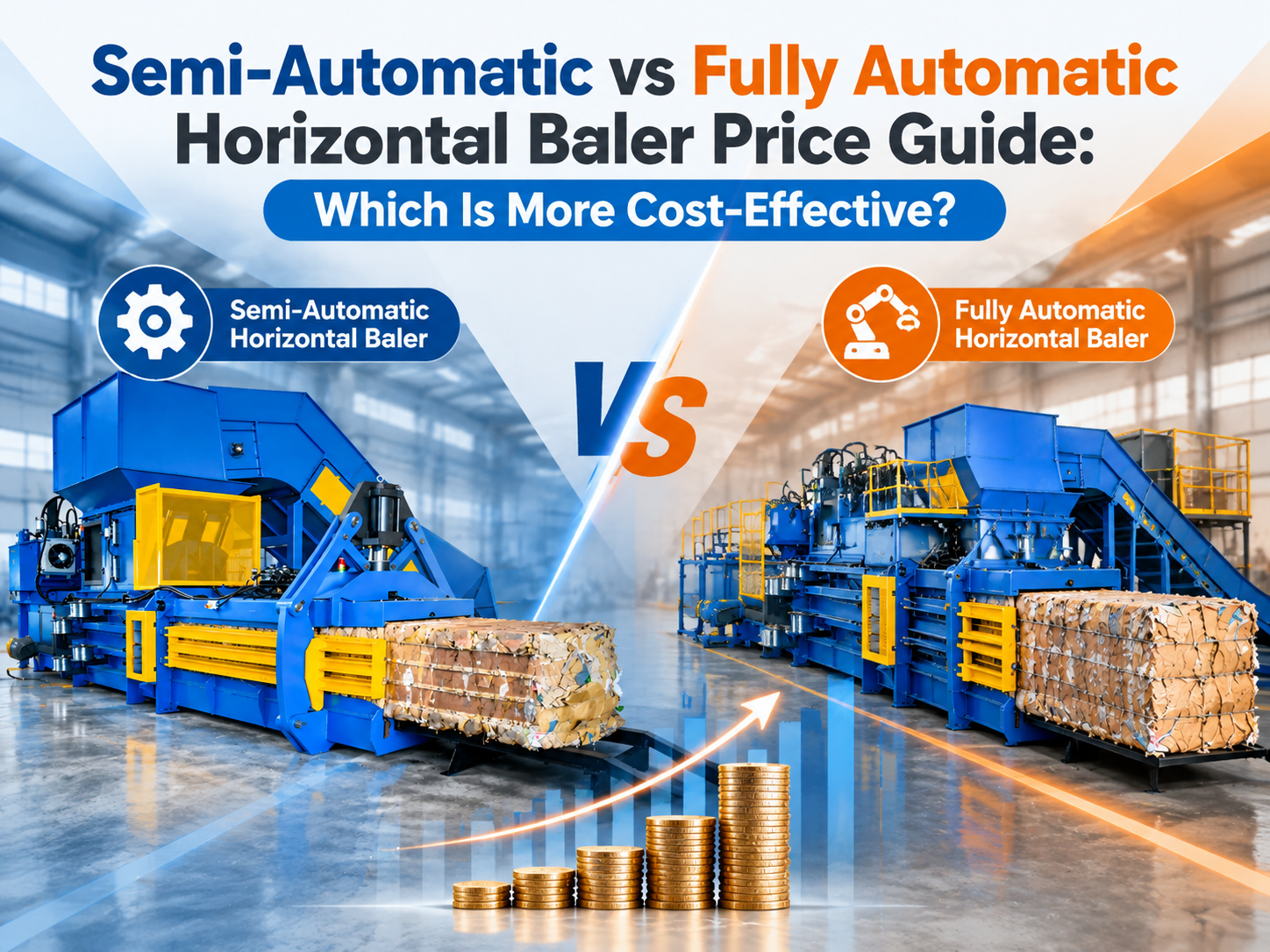semi automatic vs fully automatic horizontal baler price which is more cost effective