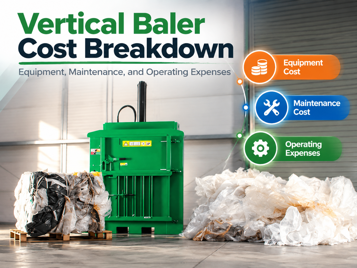 vertical baler cost breakdown equipment maintenance and operating