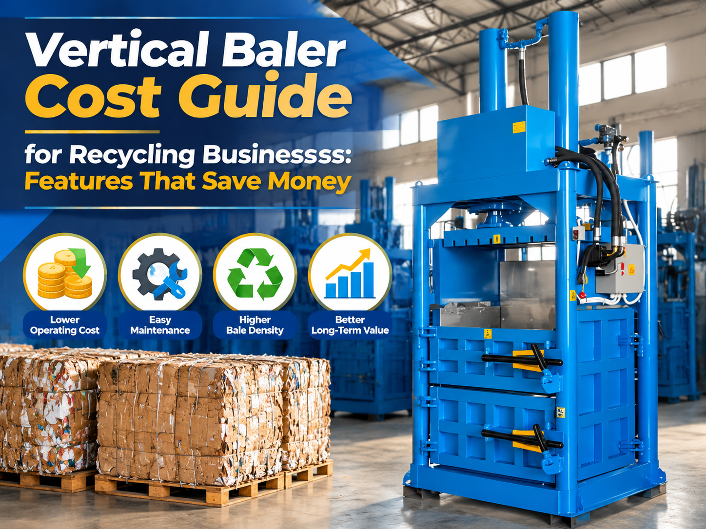 vertical baler cost guide for recycling businesses features that save money