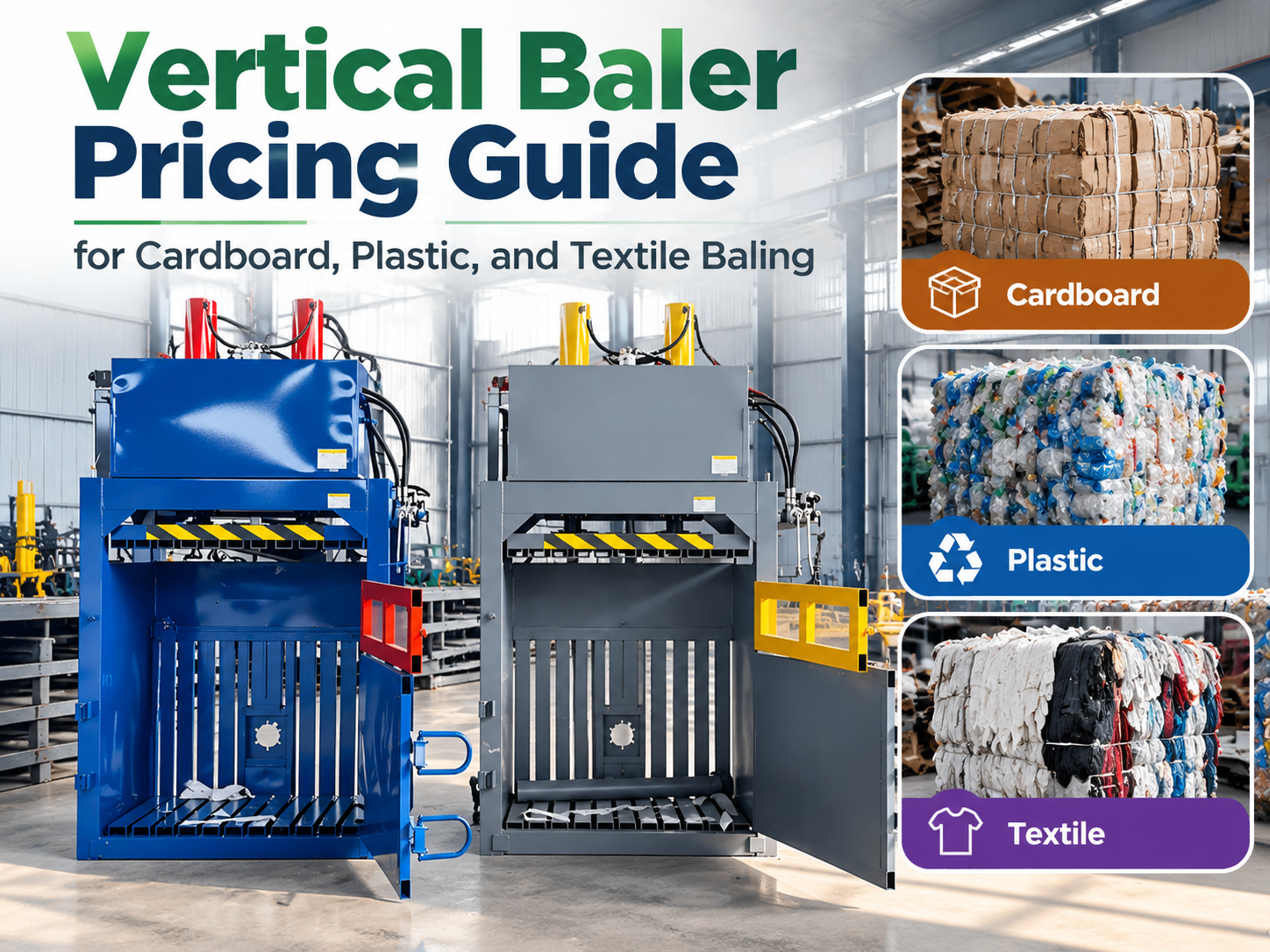 vertical baler pricing guide for cardboard plastic and textile baling