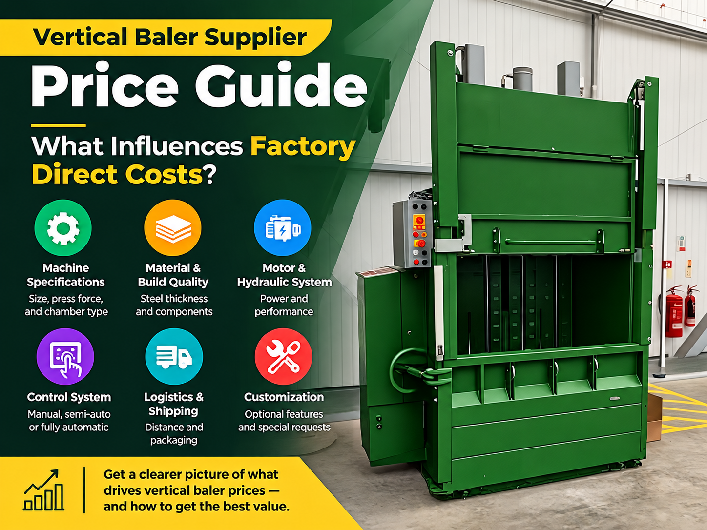 vertical baler supplier price guide what influences factory direct costs