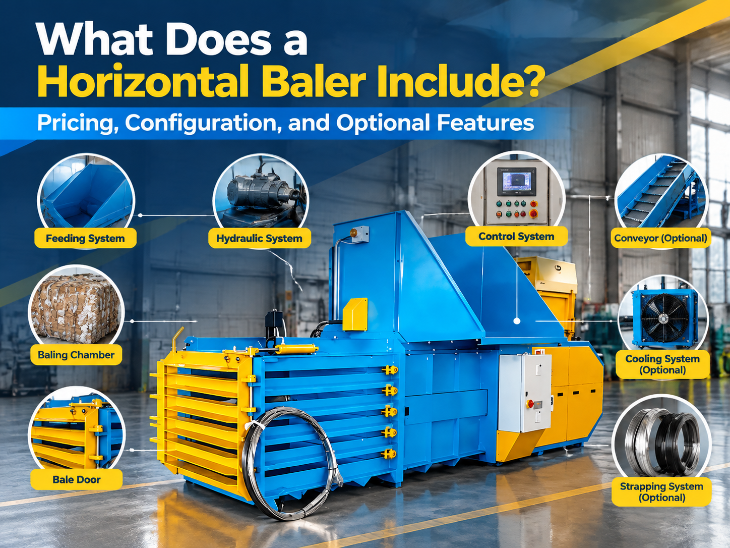 what does a horizontal baler include pricing configuration and optional features