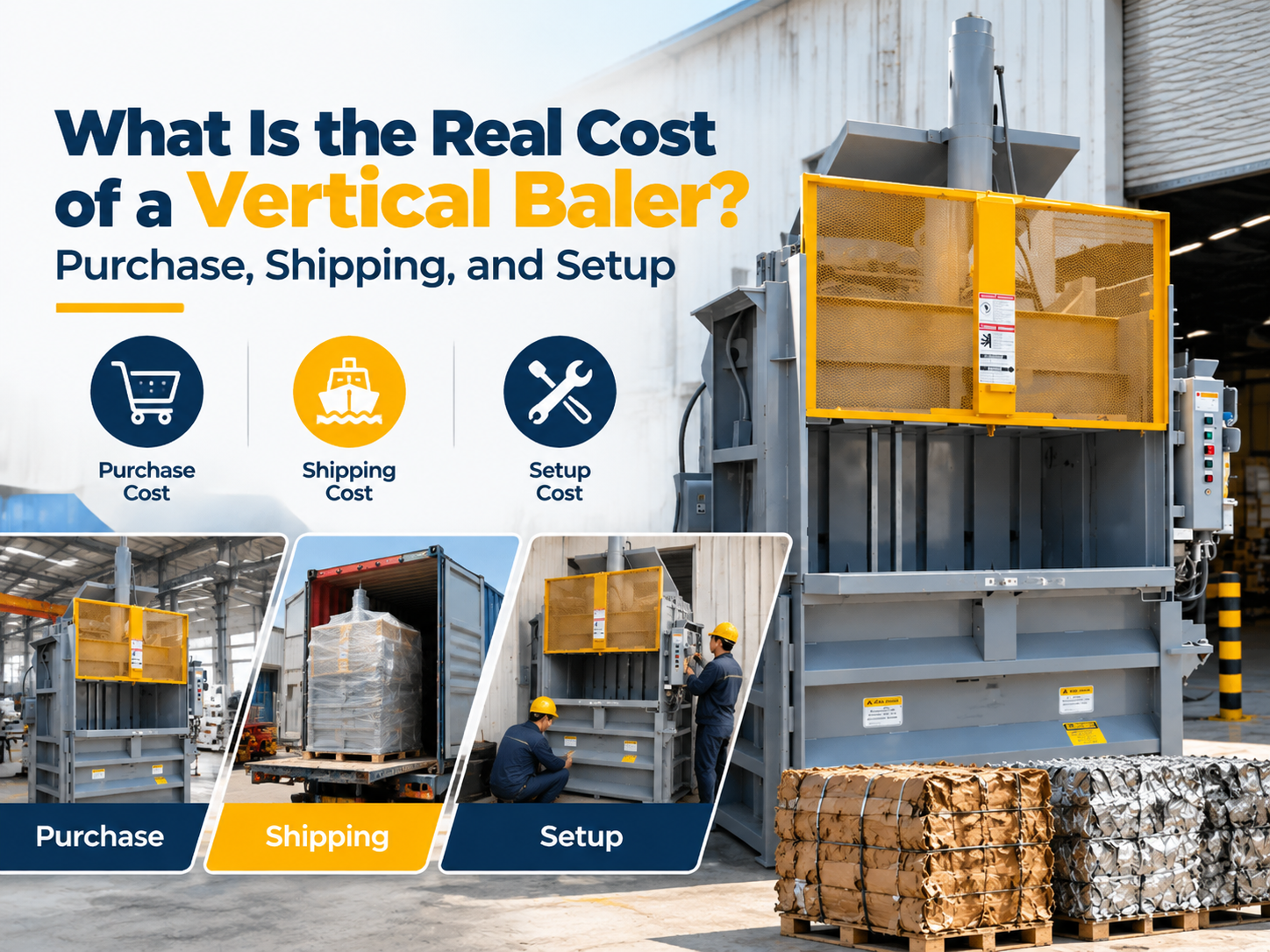 what is the real cost of a vertical baler purchase shipping and setup