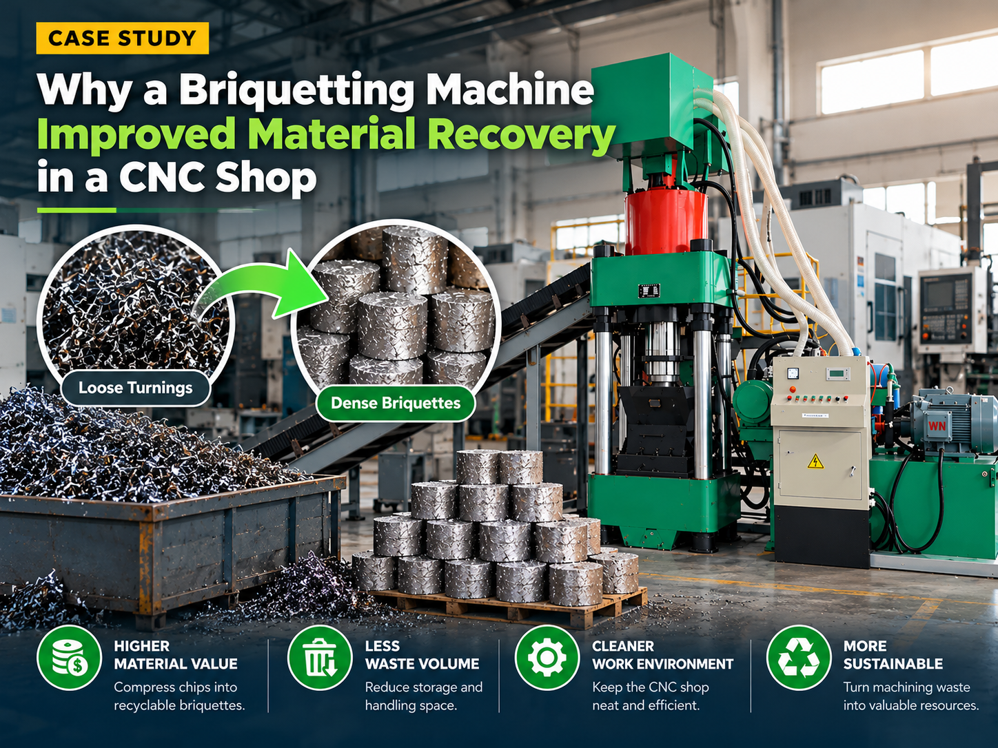 why a briquetting machine improved material recovery in a cnc shop a comprehensive guide