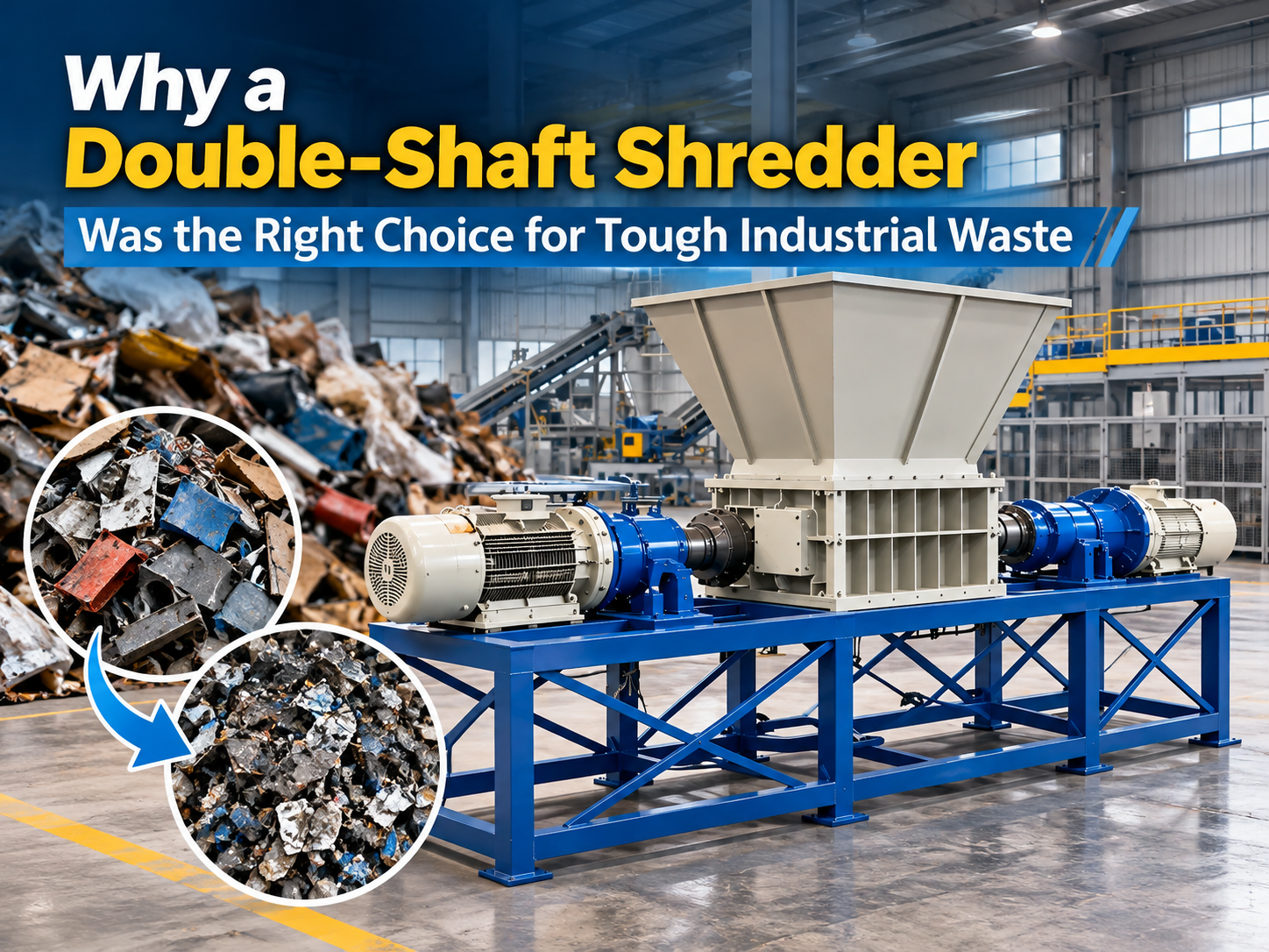 why a double shaft shredder was the right choice for tough industrial waste